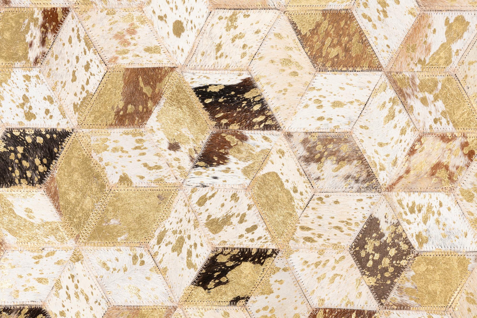 5' x 8' Cowhide Leather Rug
