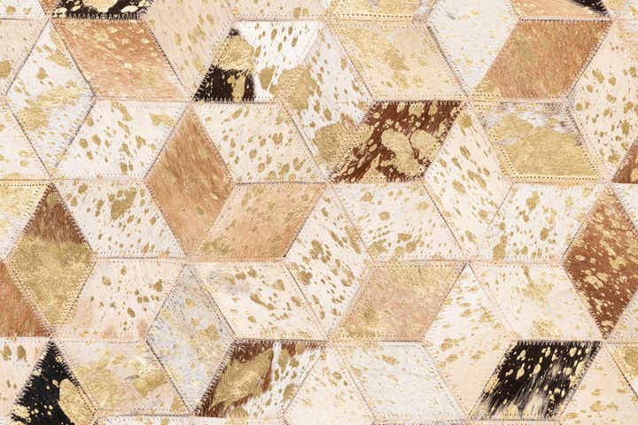 5' x 8' Cowhide Leather Rug