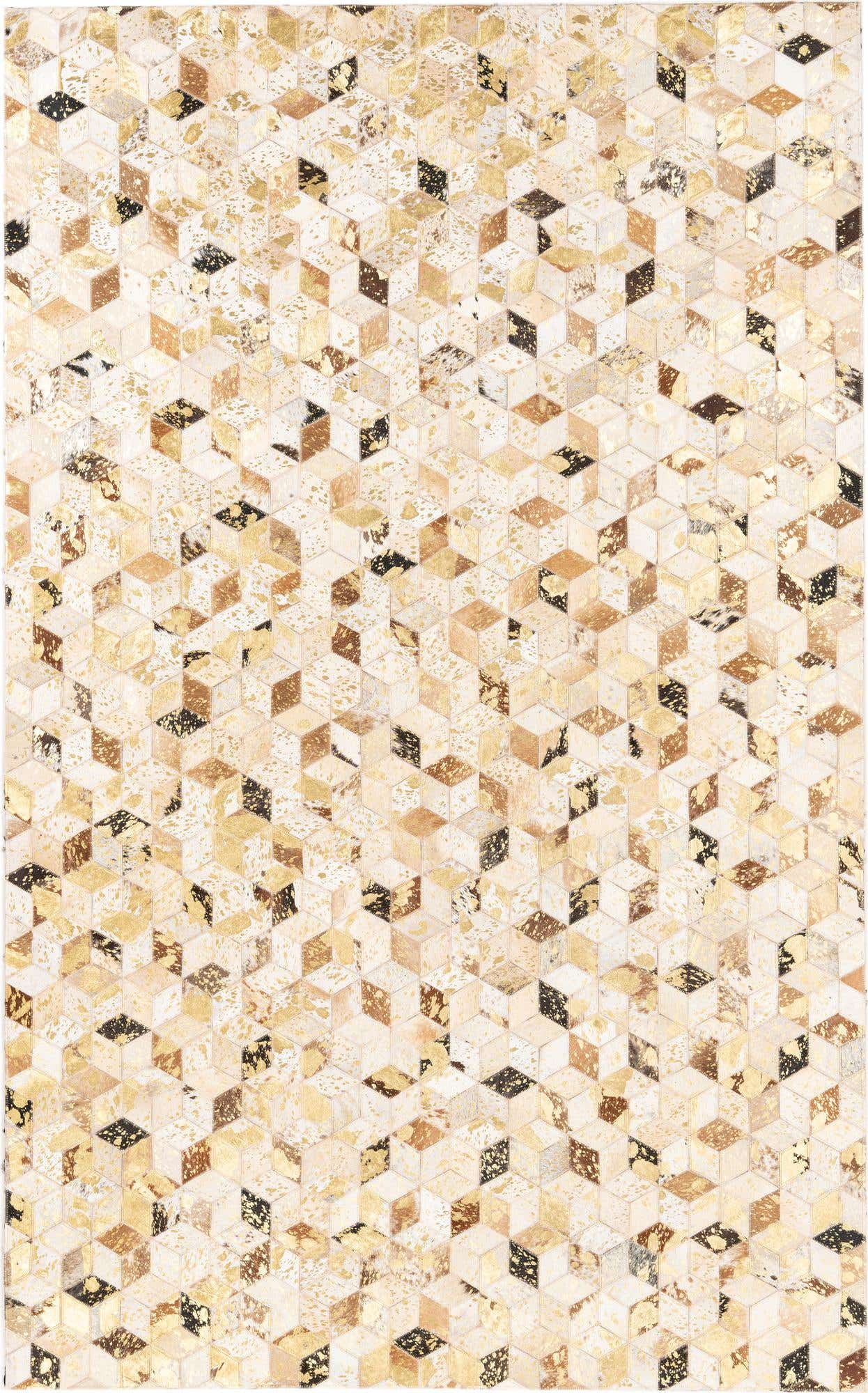 5' x 8' Cowhide Leather Rug