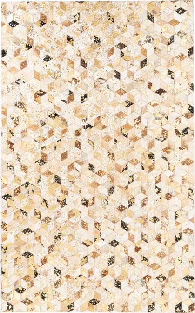 5' x 8' Cowhide Leather Rug