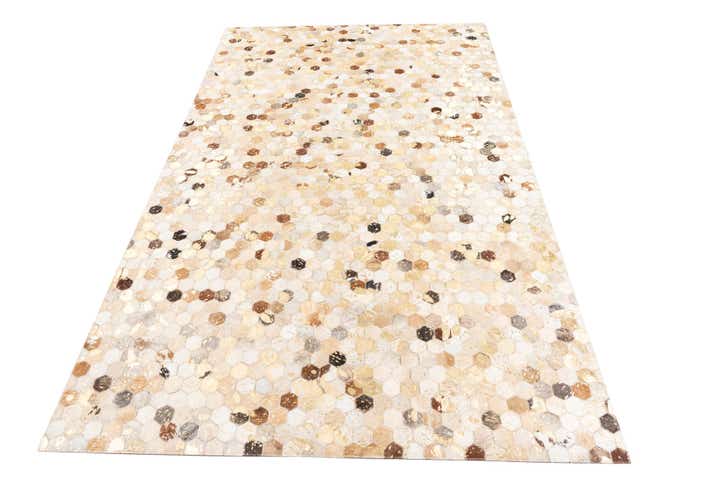 5' x 8' 2 Cowhide Leather Rug