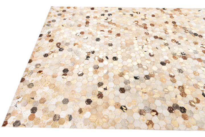 5' x 8' 2 Cowhide Leather Rug
