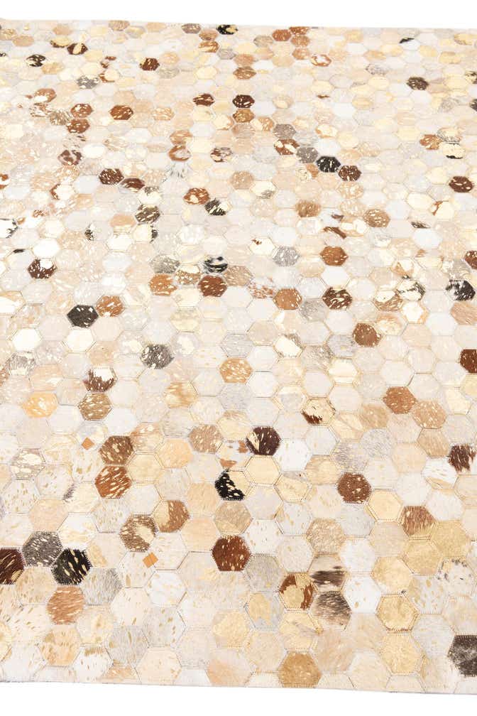 5' x 8' 2 Cowhide Leather Rug