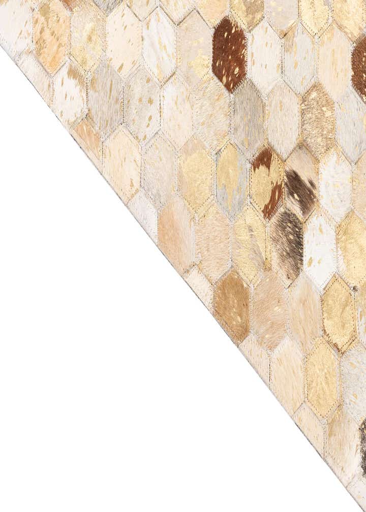 5' x 8' 2 Cowhide Leather Rug