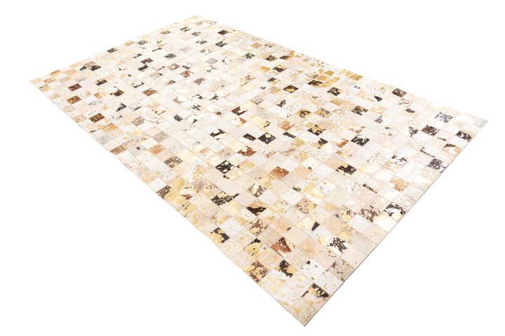 5' x 8' 1 Cowhide Leather Rug