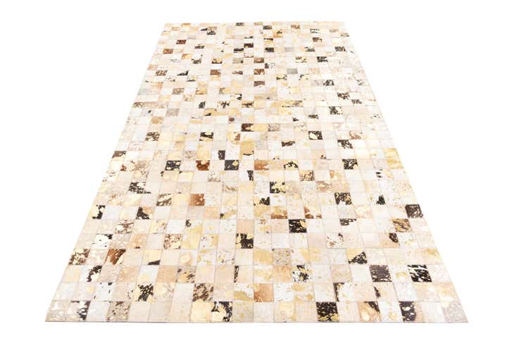 5' x 8' 1 Cowhide Leather Rug