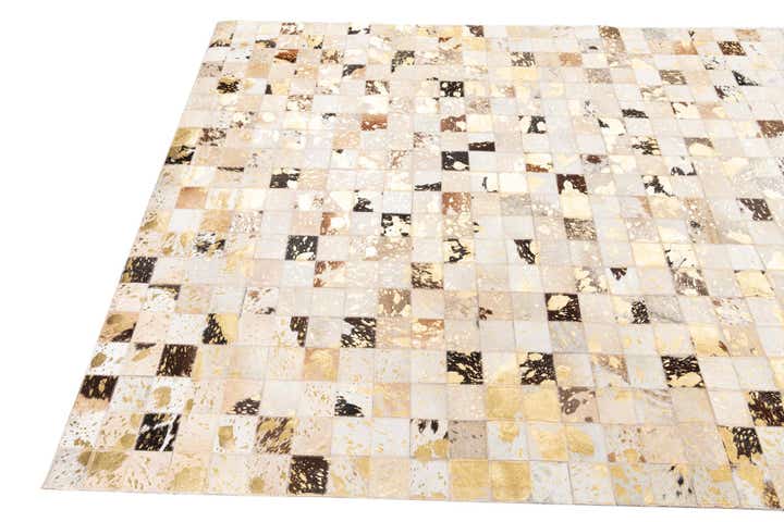 5' x 8' 1 Cowhide Leather Rug