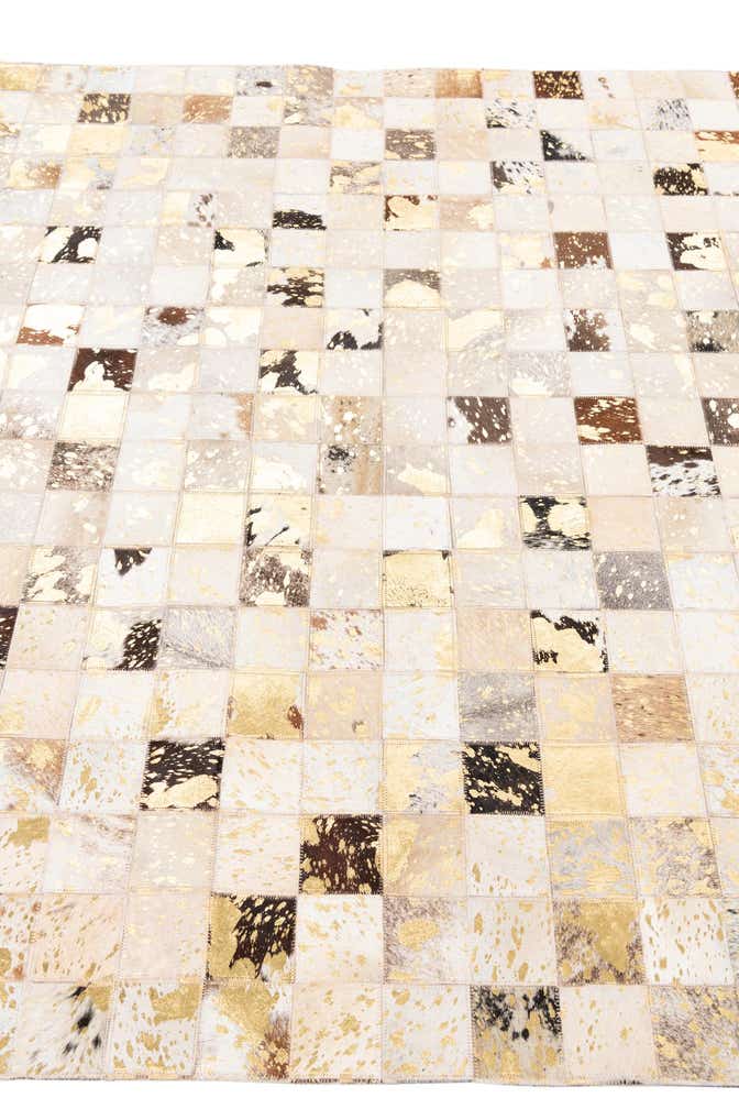 5' x 8' 1 Cowhide Leather Rug