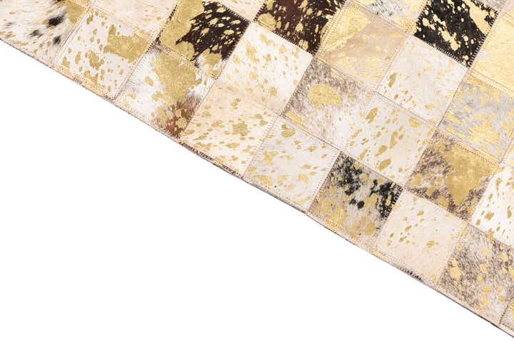 5' x 8' 1 Cowhide Leather Rug