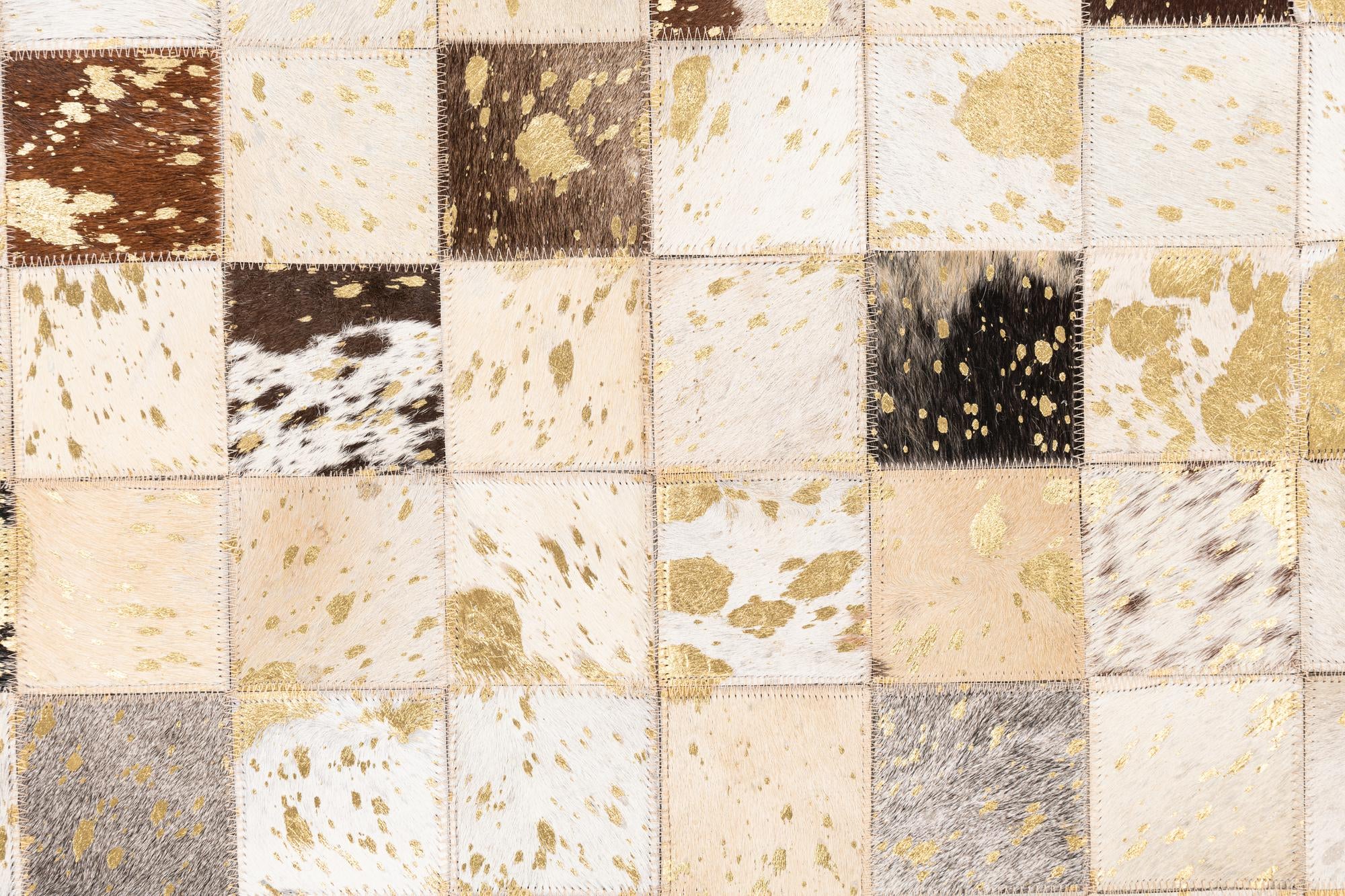 5' x 8' 1 Cowhide Leather Rug