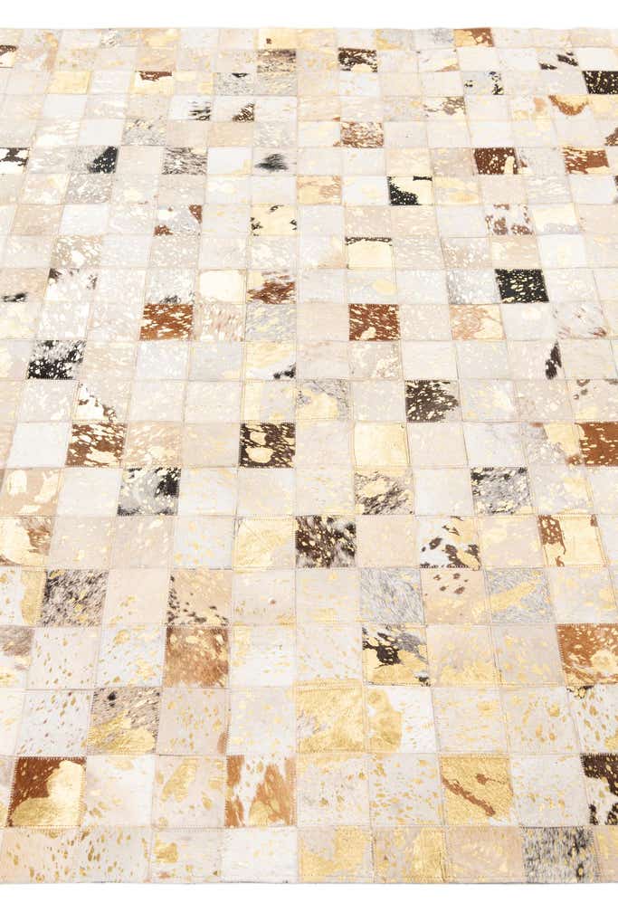 5' 1 x 8' Cowhide Leather Rug