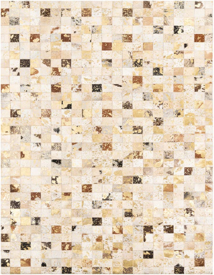 Detail image of 5' 1 x 8' Cowhide Leather Rug