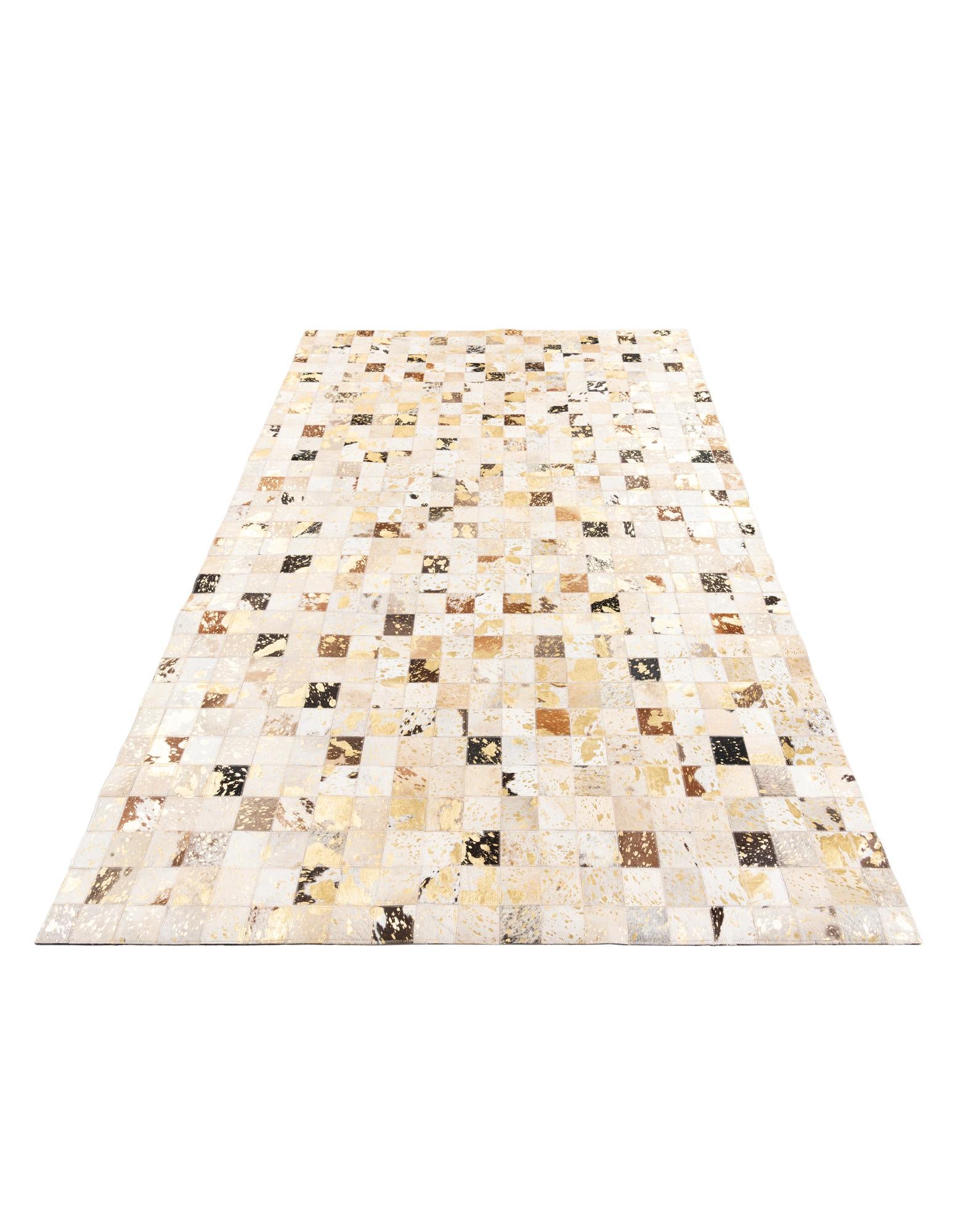 5' x 8' Cowhide Leather Rug
