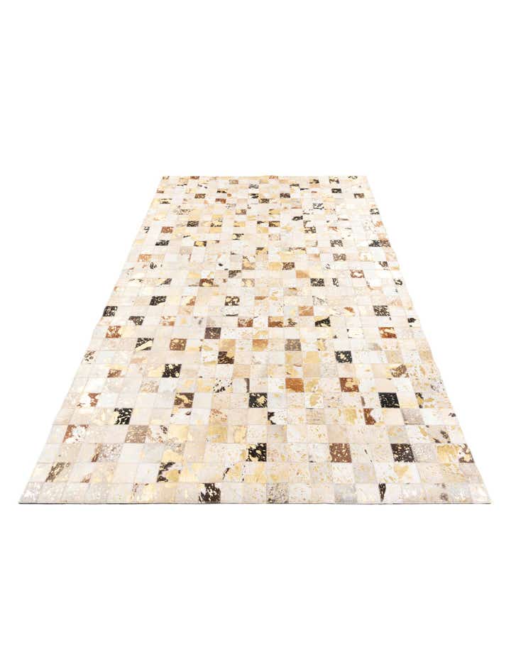 5' x 8' Cowhide Leather Rug