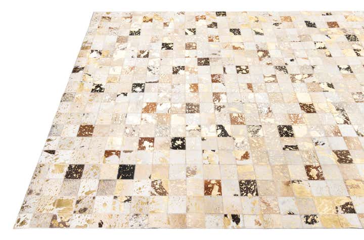 5' x 8' Cowhide Leather Rug