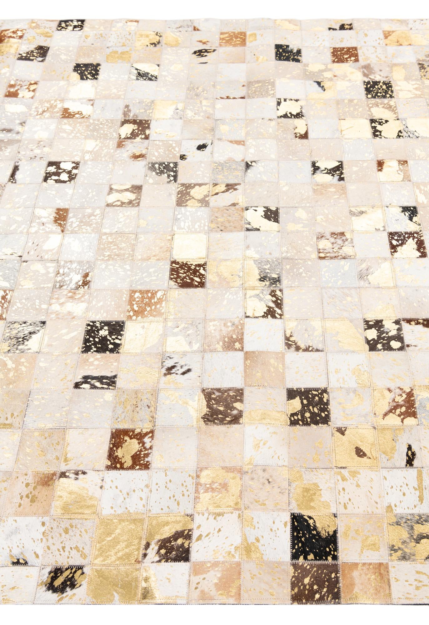 5' x 8' Cowhide Leather Rug