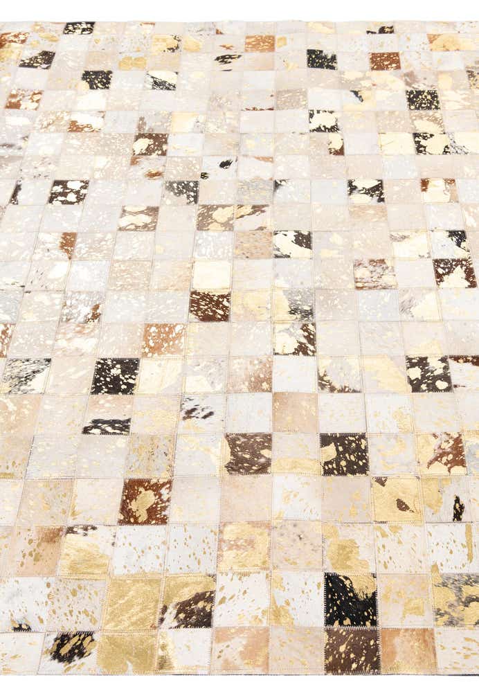 5' x 8' Cowhide Leather Rug