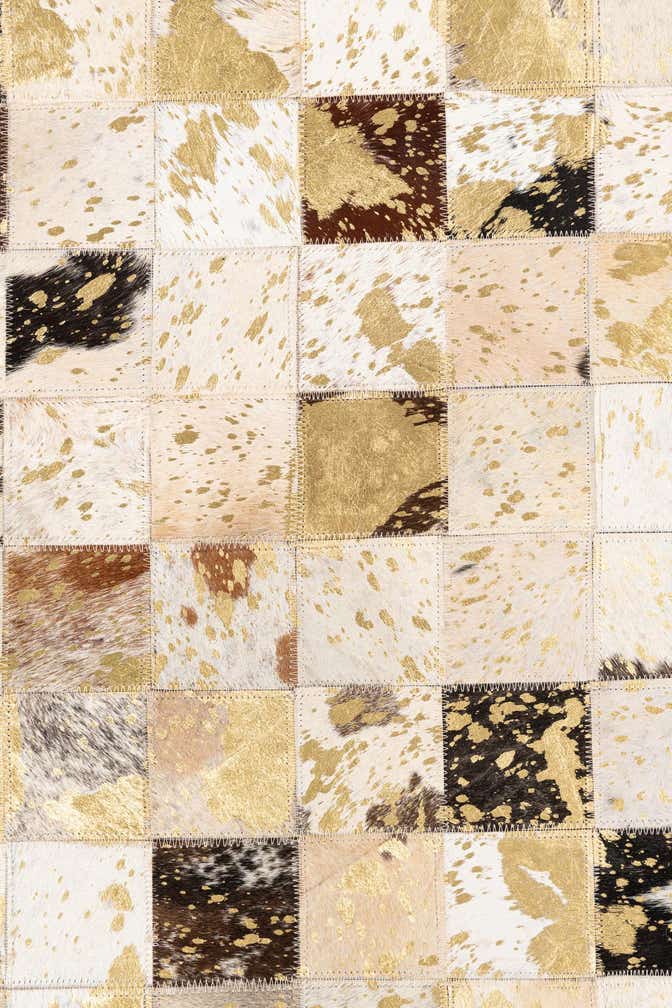 5' x 8' Cowhide Leather Rug