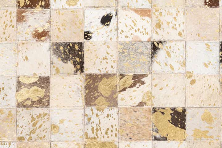 5' x 8' Cowhide Leather Rug