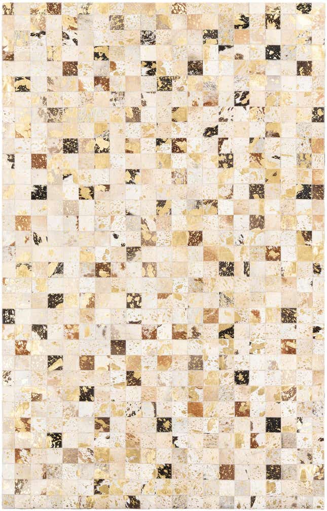 5' x 8' Cowhide Leather Rug