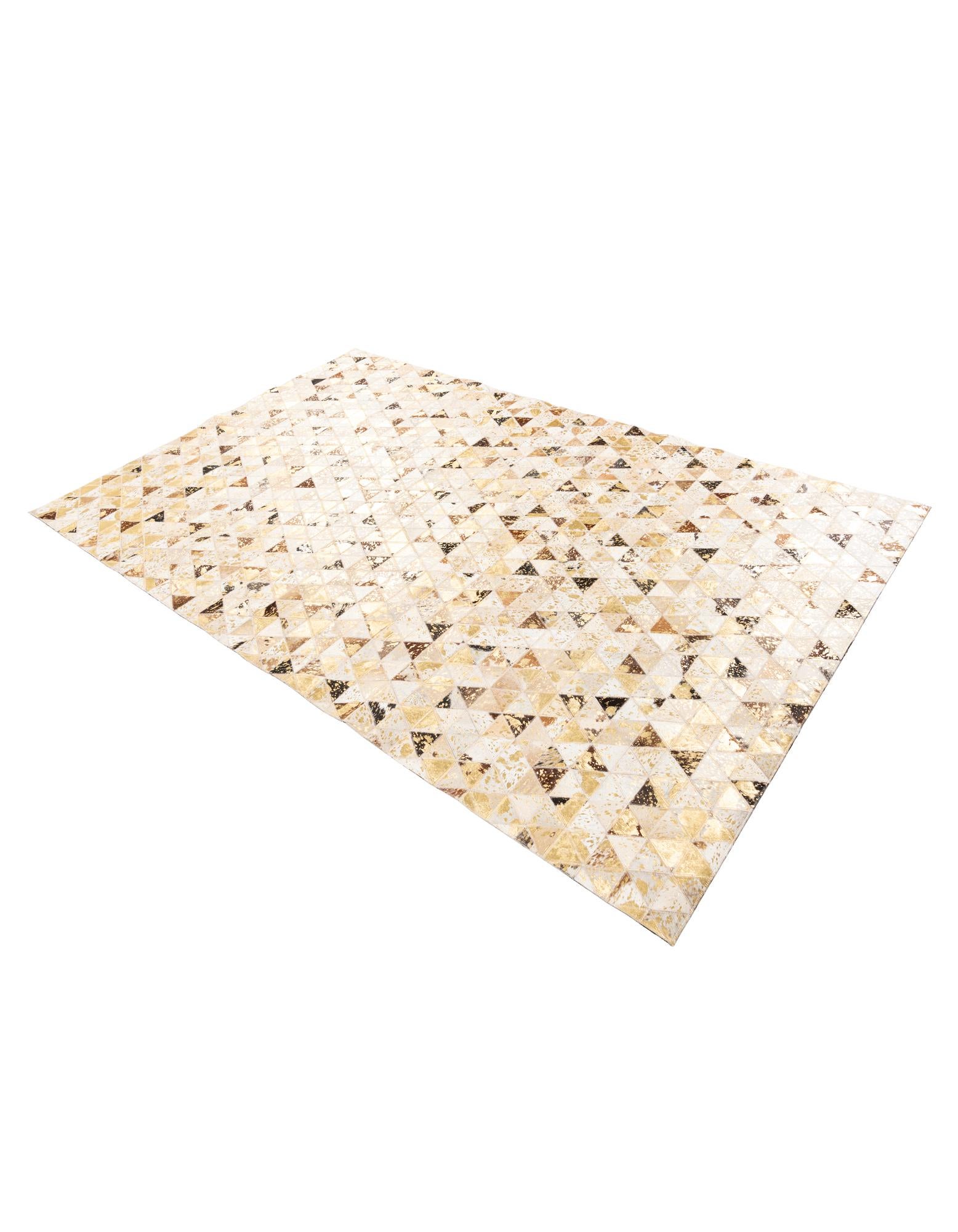 4' 10 x 7' 10 Cowhide Leather Rug