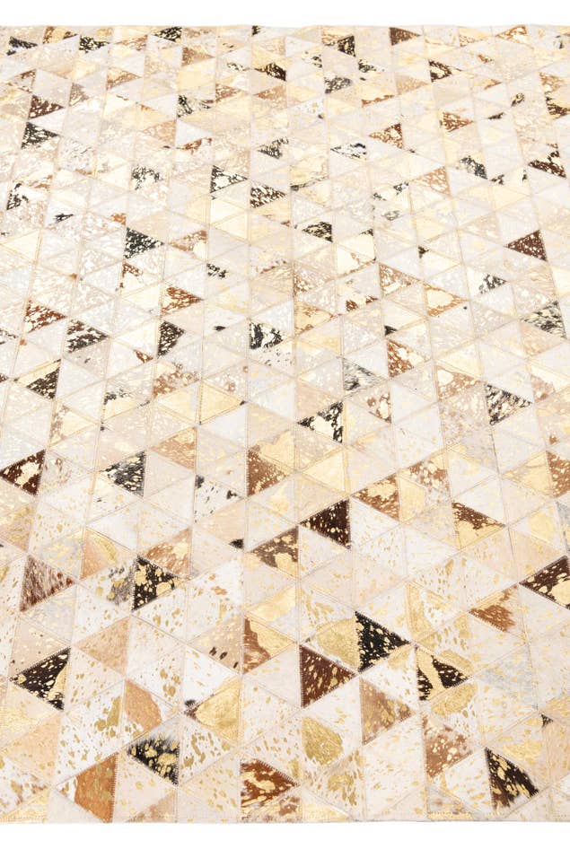 Detail image of 4' 10 x 7' 10 Cowhide Leather Rug