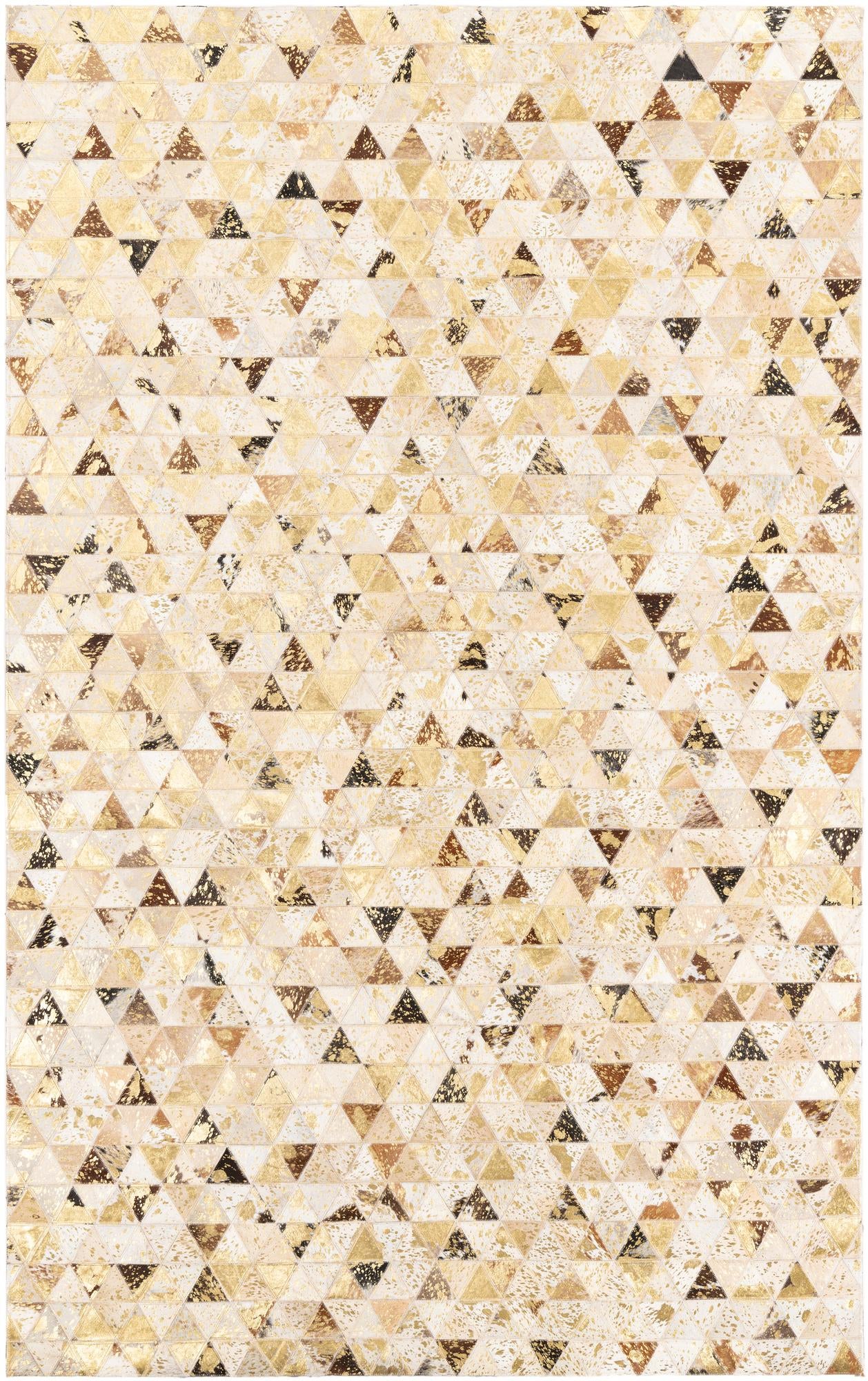 4' 10 x 7' 10 Cowhide Leather Rug