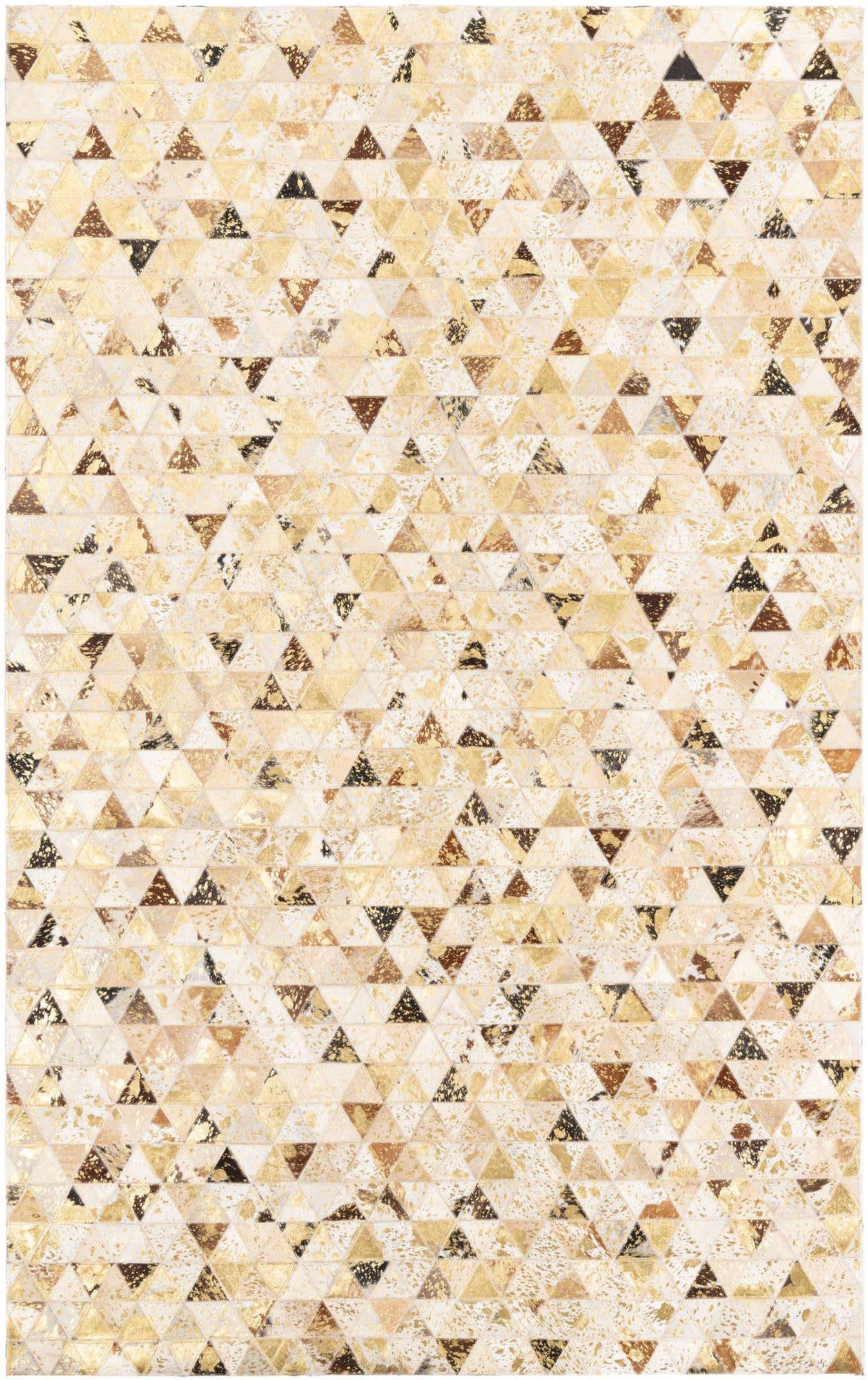 4' 10 x 7' 10 Cowhide Leather Rug