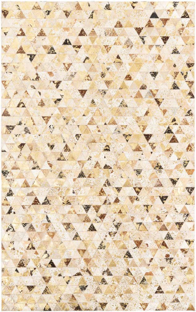 4' 10 x 7' 10 Cowhide Leather Rug