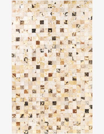 5' x 8' Cowhide Leather Rug