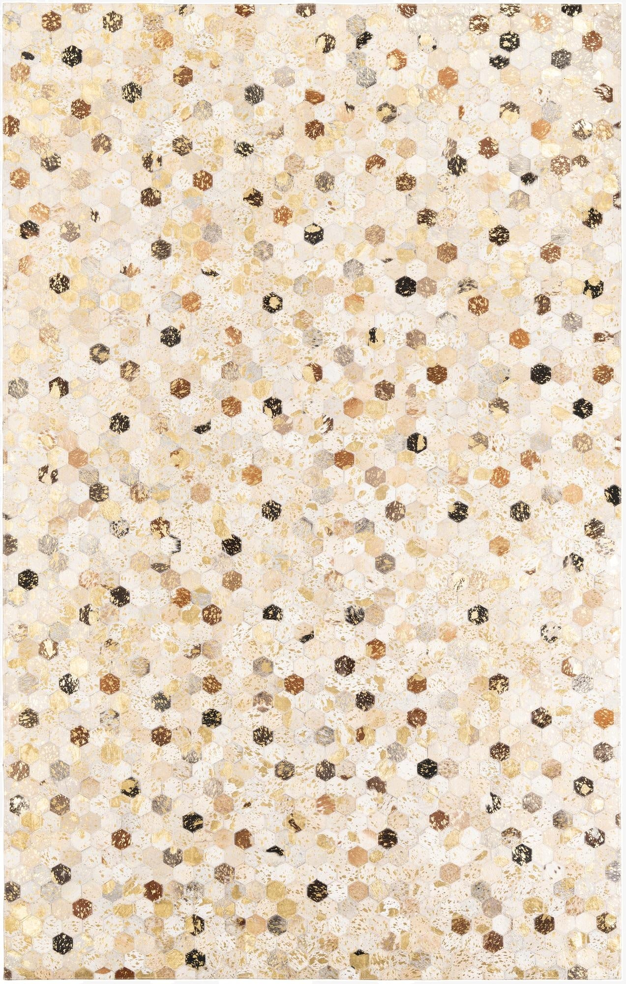 5' x 8' Cowhide Leather Rug