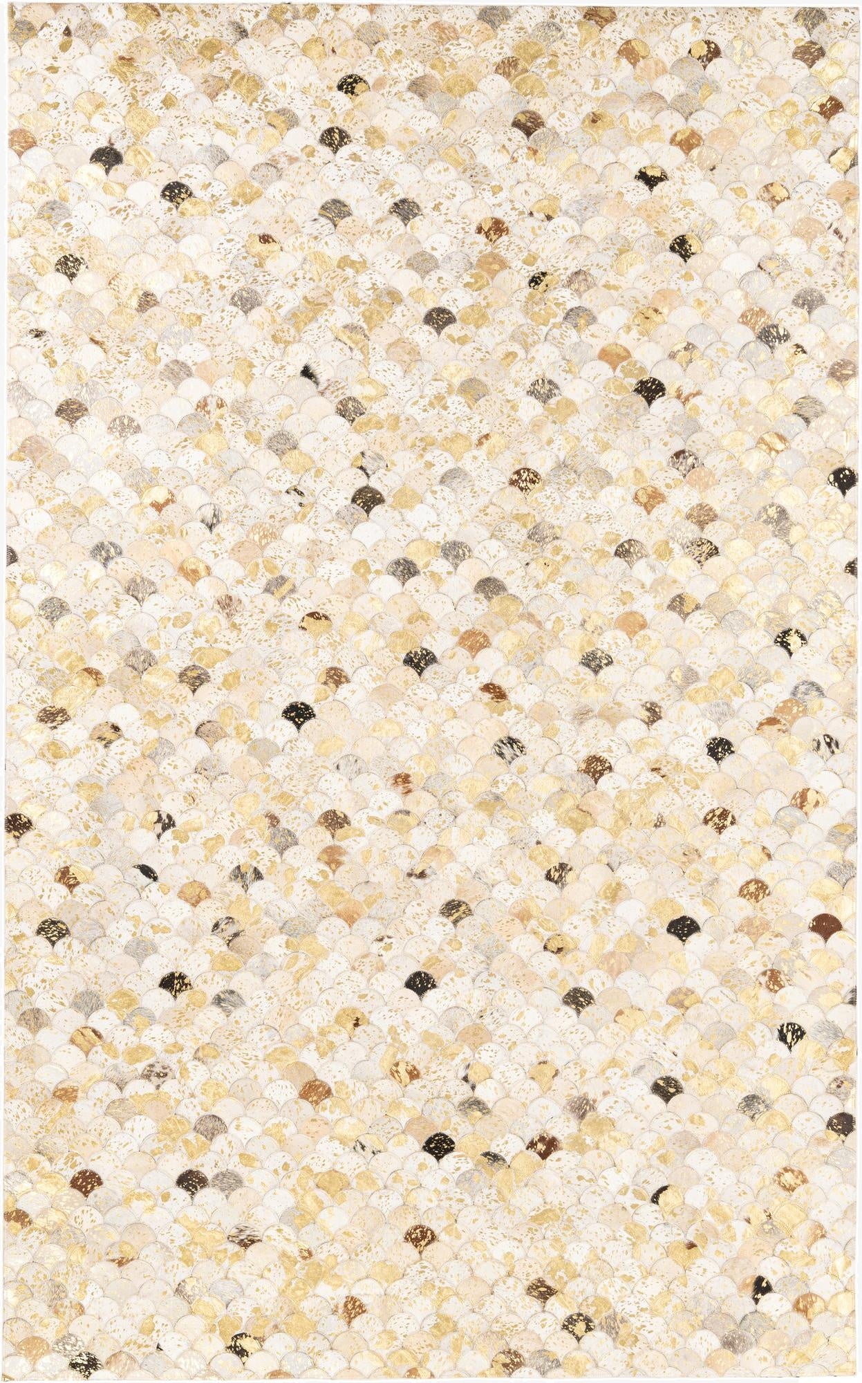 5' x 8' 1 Cowhide Leather Rug