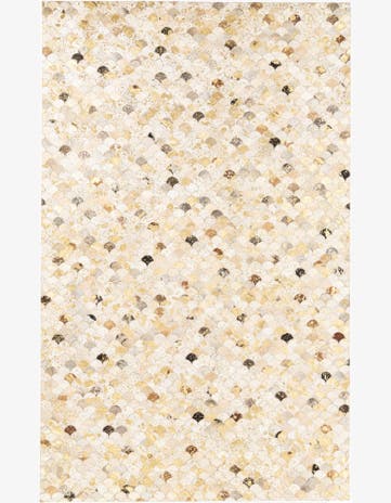 5' x 8' 1 Cowhide Leather Rug