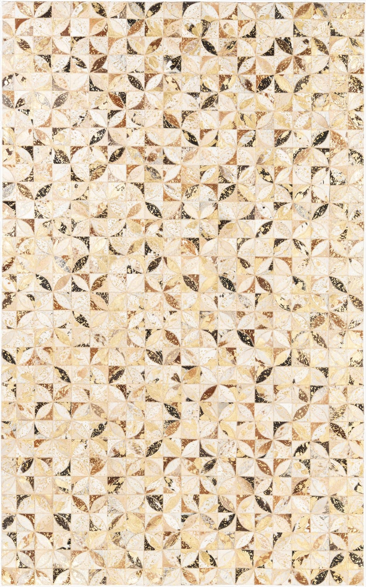 5' x 8' Cowhide Leather Rug