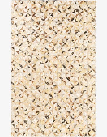 5' x 8' Cowhide Leather Rug