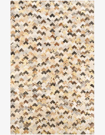 5' x 8' Cowhide Leather Rug