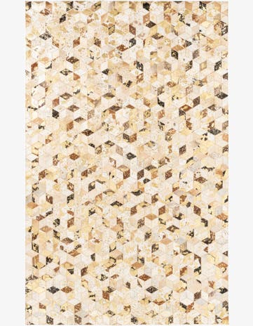 5' x 7' 10 Cowhide Leather Rug