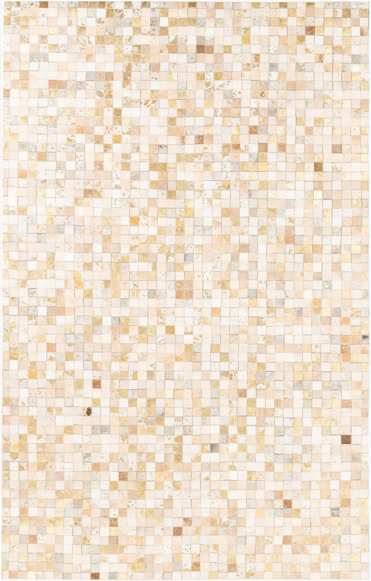 5' x 8' 1 Cowhide Leather Rug