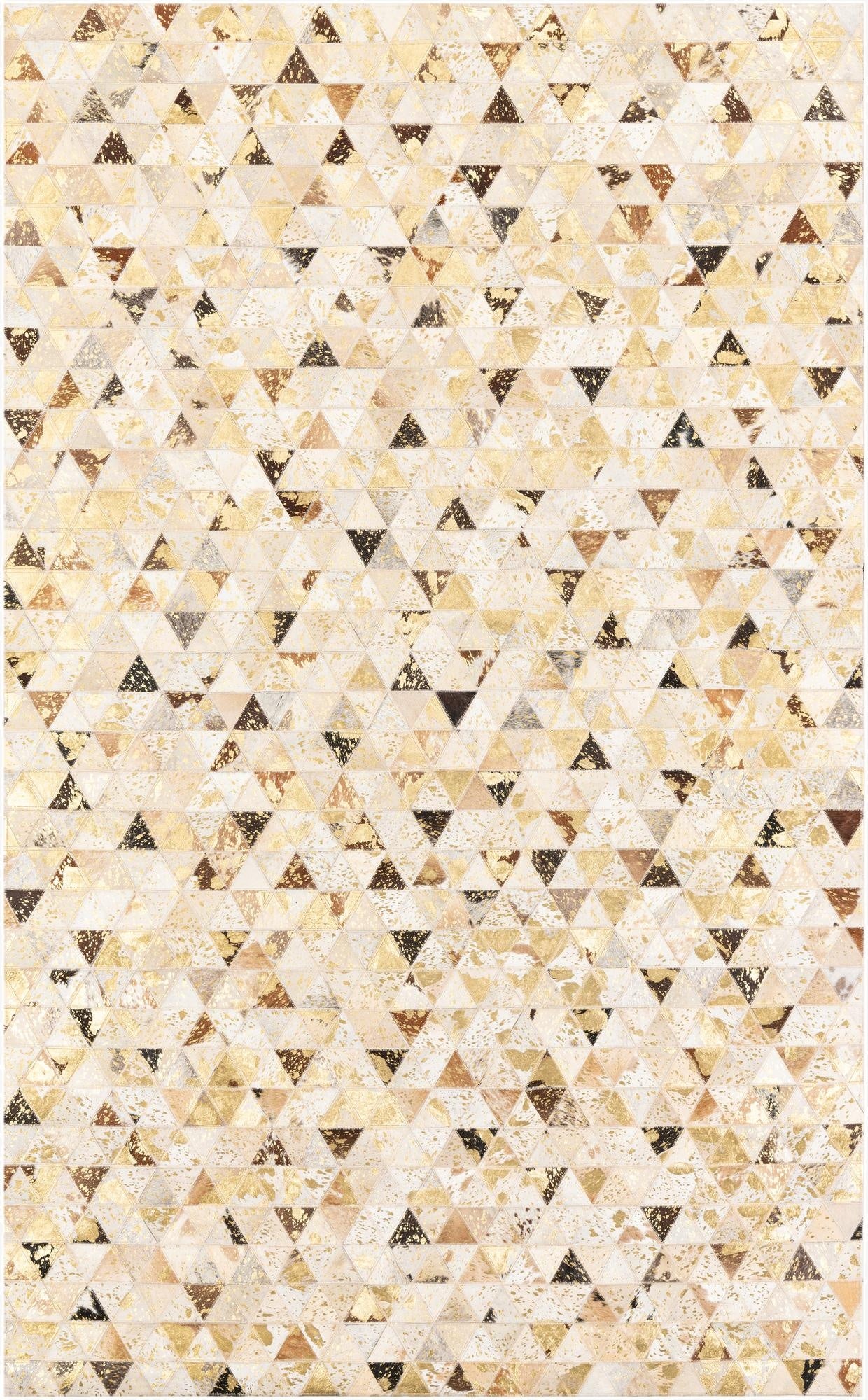 4' 10 x 7' 10 Cowhide Leather Rug