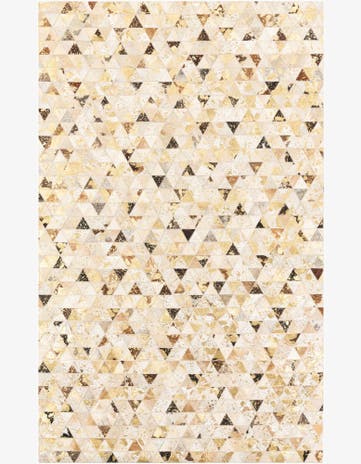 4' 10 x 7' 10 Cowhide Leather Rug