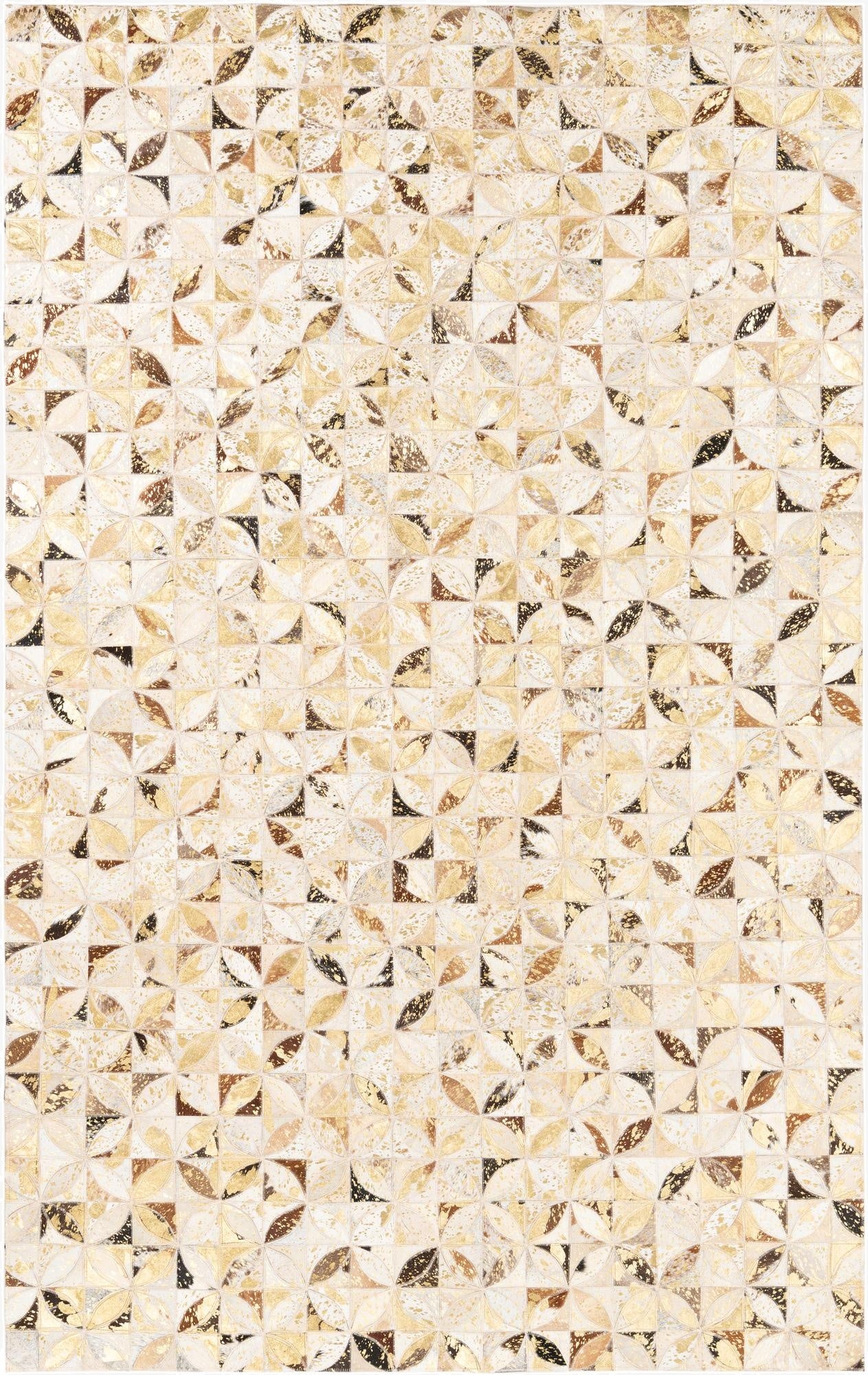 5' x 8' Cowhide Leather Rug