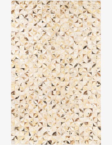 5' x 8' Cowhide Leather Rug