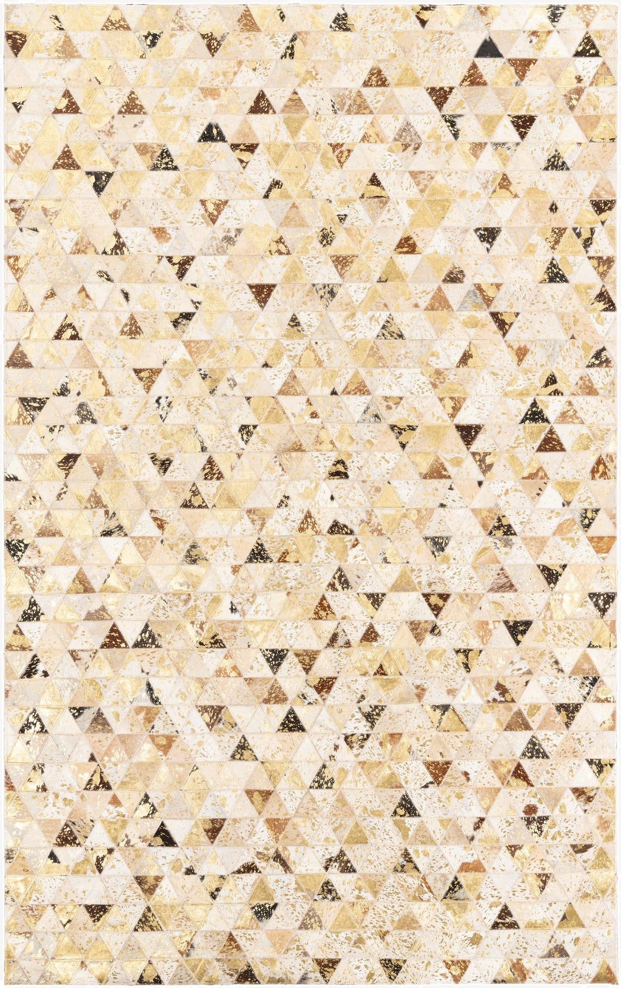 4' 10 x 7' 10 Cowhide Leather Rug