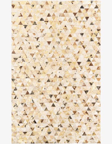 4' 10 x 7' 10 Cowhide Leather Rug