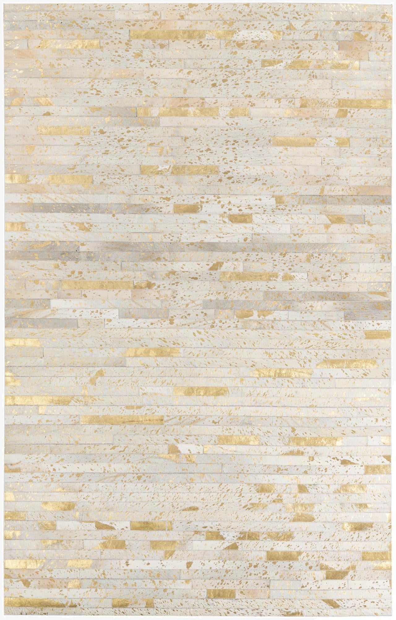 5' 1 x 8' Cowhide Leather Rug