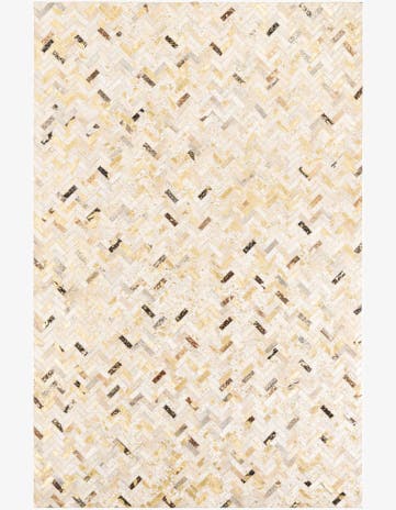 5' x 7' 10 Cowhide Leather Rug