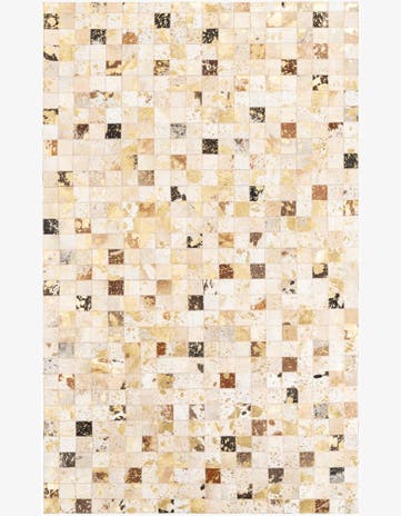 5' x 8' Cowhide Leather Rug