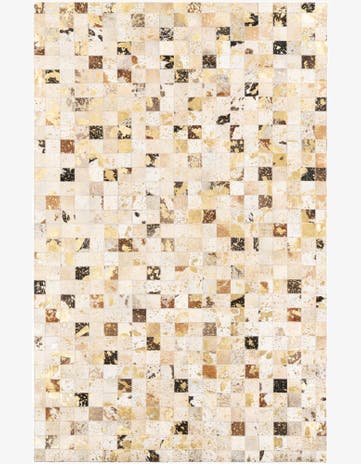 5' x 8' Cowhide Leather Rug
