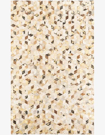 5' x 7' 10 Cowhide Leather Rug