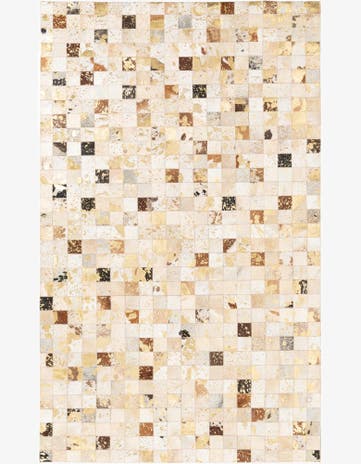 4' 10 x 8' Cowhide Leather Rug